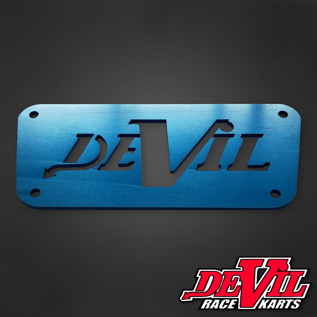 Front Bumper-Devil Plate | Blue | Edwards Kart Wheels